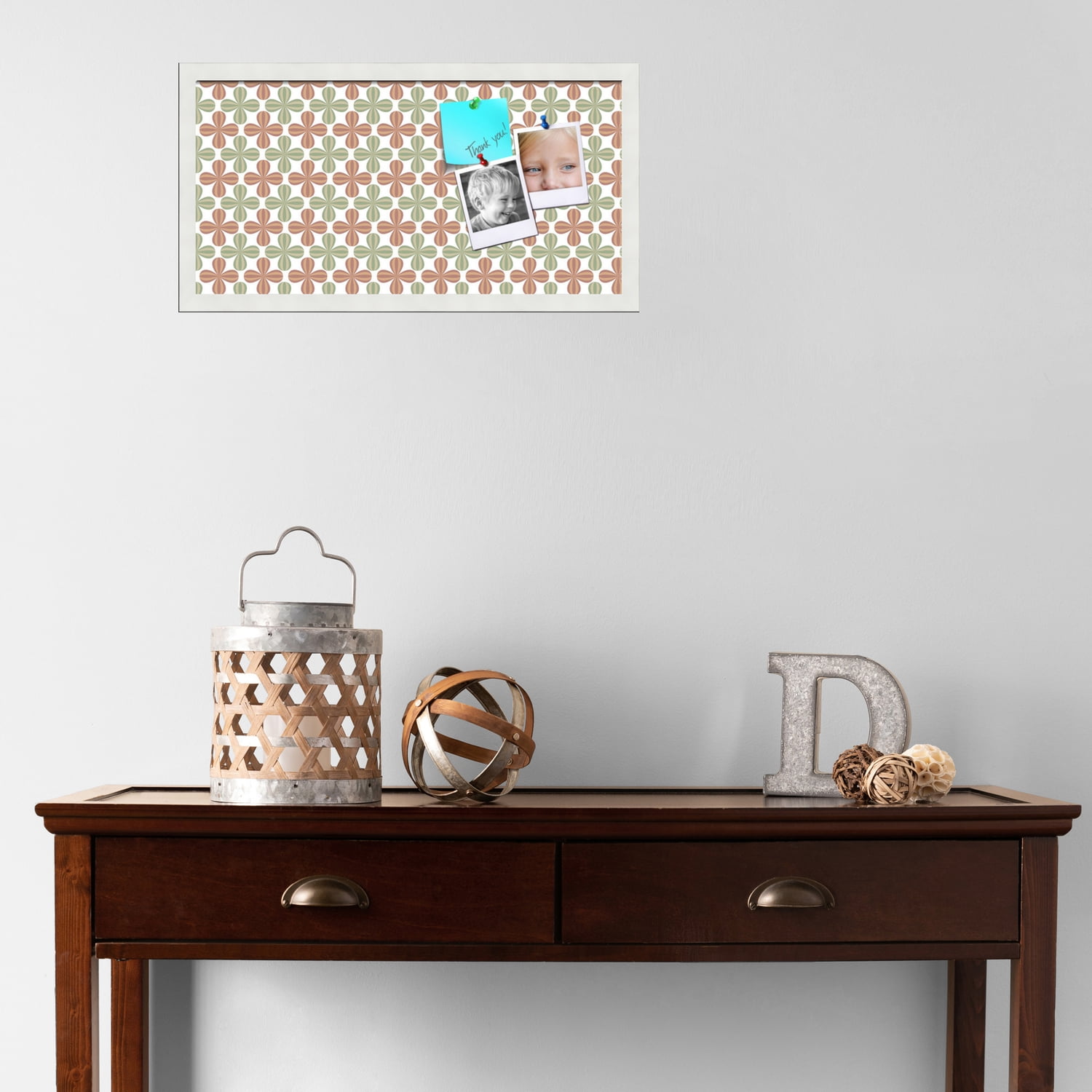 PinPix ArtToFrames 22x10 Custom Cork Bulletin Board    Poster Board Has a Fabric Style Canvas Finish, Framed in Satin White Frame (PinPix-558)