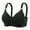 Black, variant on Front Closure Bras for Women Plus Size Wirefree Button down Underwears Seamless Full Coverage Bralettes