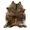 Exotic Brown, variant on Natural Cowhide Area Rugs Solid Black (Medium - 6 FT x 6.5 FT)
