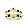 thumbnail image 2 of Round Shape Black & White Cubic Zirconia Solitaire Enhancer Guard 14K Yellow Gold Ring Size - 11.5, 2 of 3