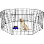 Dog Fence Outdoor, Dog Playpens for the House, Puppy Playpen for Small Dogs, Portable Foldable Dog Outdoor Playpen Metal Wire Pet Exercise Pen Fence Enclosure for Cats,Dogs,Rabbits,24 inch