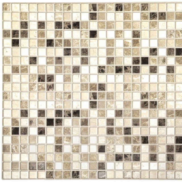 Panneau Mural 3D en PVC Imitation Mosaïque Brun Charbon Dundee Deco, 3,1 Pi X 1,6 Pi, Revêtement Mural de Design Intérieur pour Application Commerciale et Résidentielle, 5 Pi2 Chacun