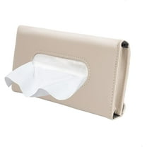 LZLINGMEI Leather Tissue Holder, Mask Holder, Rectangular Sun Visor Napkin, Mask Dispenser, Premium Car Tissue Box for car, Vehicle