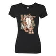 thumbnail image 2 of Wild Bobby Western Ma Steer Pink And Grey Distressed Pop Culture Women Slim Fit Junior Tee, Black, Small, 2 of 6