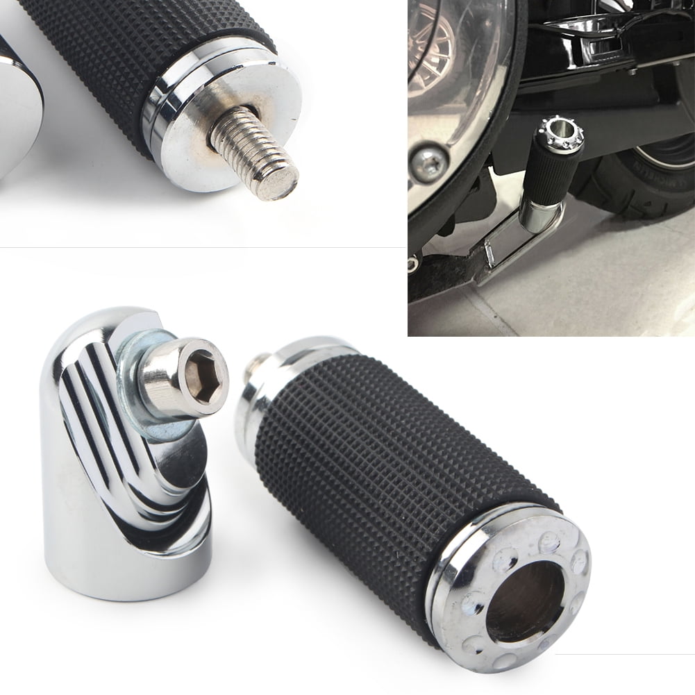 ZS Chrome/Black Motorcycle Jiffy Stand Kickstand Extension For Harley