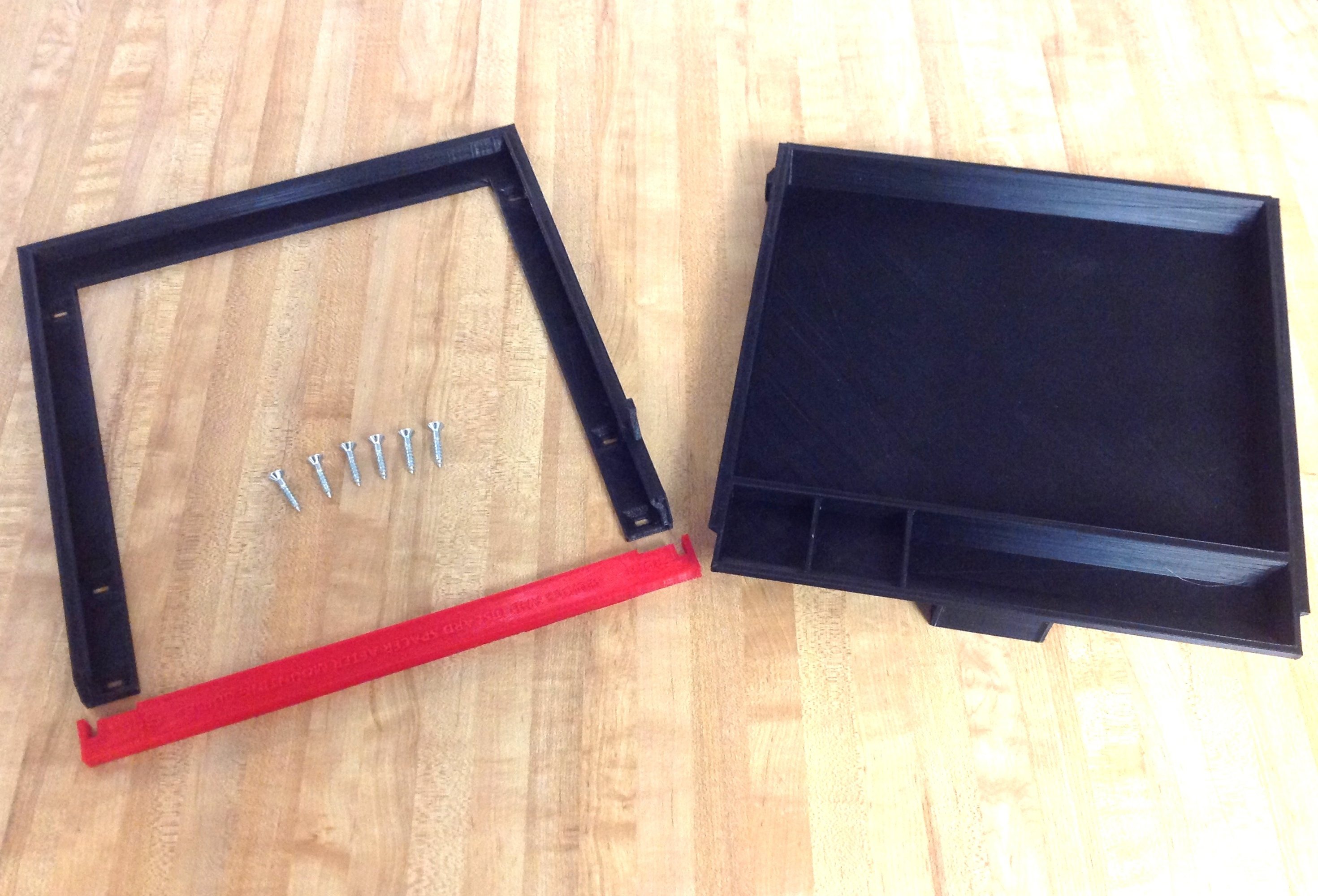 Under Desk Sliding Pencil Drawer Tray & Organizer - Black