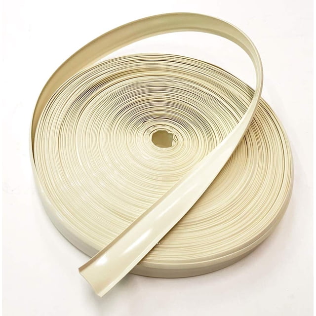 QPN Colonial White 7/8" Insert Molding Trim Tornillo Cubierta RV Camper Travel Trailer (50 pies Colonial White (Tanish Beige))