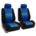 thumbnail image 2 of FH Group Trendy Elegence Airbag Compatible and Split Bench Seat Covers, Full Set, Blue/Black, 2 of 4