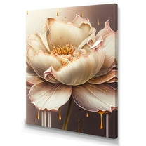 Designart Pink And Cream Watercolor Flower IV Canvas Wall Art