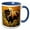 Blue/White, variant on 3drose, American Bison on a Kansas Range of Sunflowers, 11oz Two-tone Green Mug