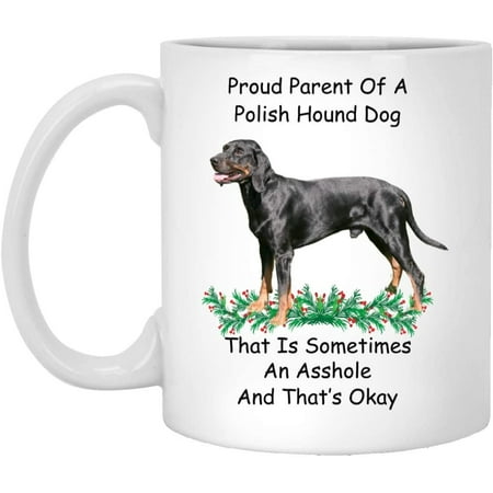 

Funny Gifts Polish Hound Black Proud Parent Christmas 2022 Gifts White Coffee Mug White 11oz
