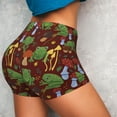 thumbnail image 2 of Sikiie Frogs and Mushrooms Print Workout Shorts Women Scrunch Butt Gym Shorts Seamless High Waist Tummy Control Yoga Biker Athletic Shorts, 2 of 5