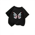 thumbnail image 4 of Girls Tops Cute Graphic Print Round Neck Short Sleeve Tee Summer Casual Little Girls Clothes Black 7-8 Years, 4 of 4