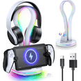 thumbnail image 1 of Soporte de carga magnético 3 en 1 para Playstation Portal y auriculares inalámbricos PS5, base de carga compatible con fundas para accesorios PS Portal, 1 of 9