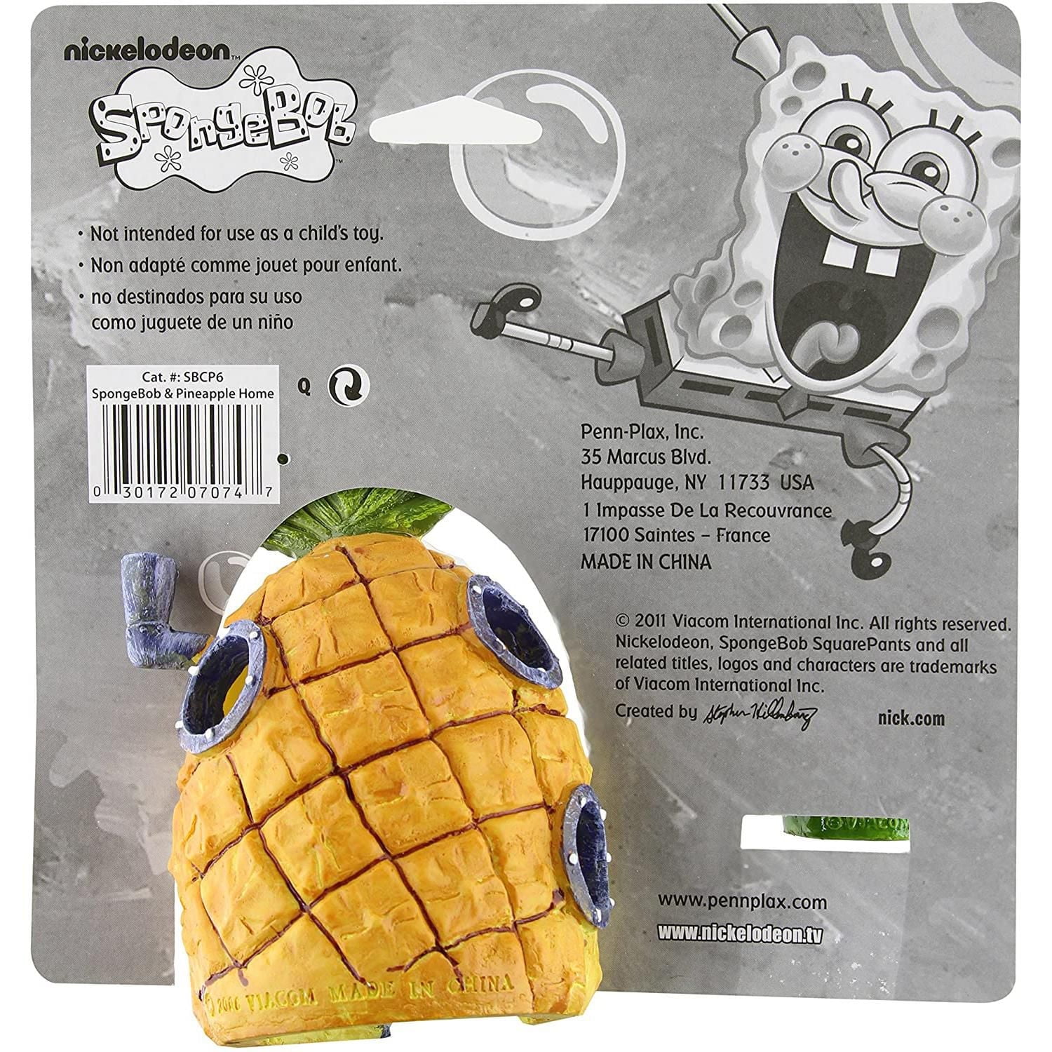 Décoration maison en ananas Bob l'éponge de Penn Plax