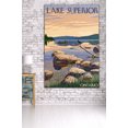 thumbnail image 3 of Lake Superior, Ontario, Canada, Lake Sunrise Scene (36x54 Giclee Gallery Art Print, Vivid Textured Wall Decor), 3 of 3
