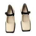 thumbnail image 3 of Zapatos de plataforma con hebilla, zapatos de plataforma con hebilla para mujer, zapatos de punta cuadrada cerrados, zapatos de plataforma con correa en el tobillo, solución innovadora, 3 of 9