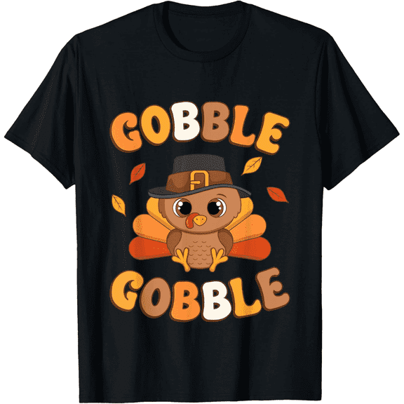 Thanksgiving T-Shirt for Boys – Classic Turkey Design, Holiday Celebration Tee