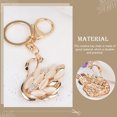 thumbnail image 6 of Swan Keychain Rhinestone Keychains for Women 2 Count Backpack Rings Exquisite Miss, 6 of 6