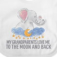 thumbnail image 4 of Inktastic My Grandparents Loves Me to the Moon and Back Elephants Boys or Girls Baby Bib, 4 of 4