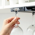 thumbnail image 3 of WWS-2 Pack Porte-Verres à Vin Autocollant, Porte-Verres à Vin, Support de Verres à Vin sous Armoire Sans Perçage Organisateur en Plastique (Noir), 3 of 4