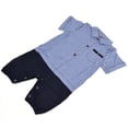 thumbnail image 4 of Ropa transpirable para bebé, mameluco de algodón, mameluco infantil, trajes para niño pequeño, mono de manga corta, azul oscuro, 80cm, 4 of 14