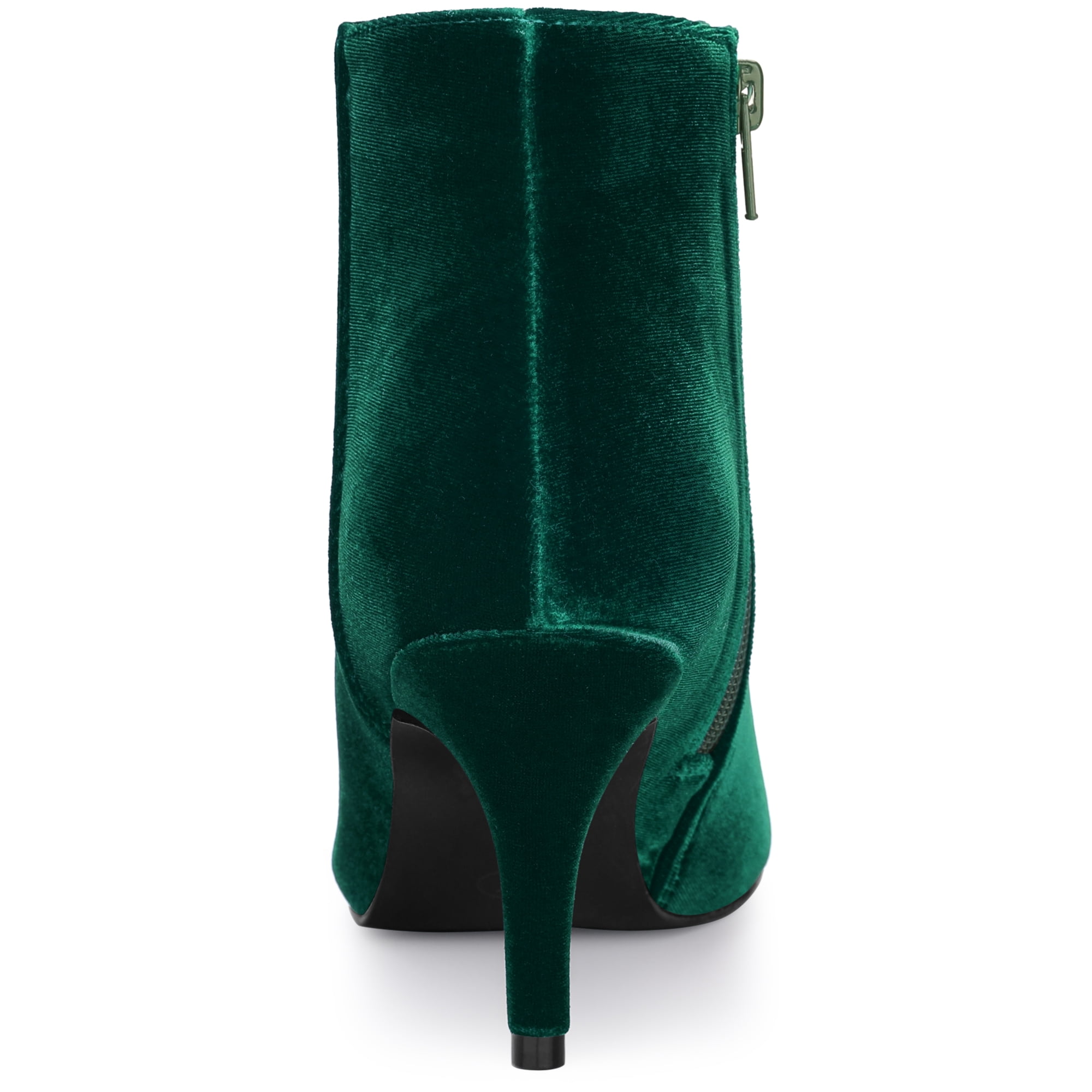 DARING DIVA Women's Pointy Toe Stiletto Heels Ankle Boots Green US 9