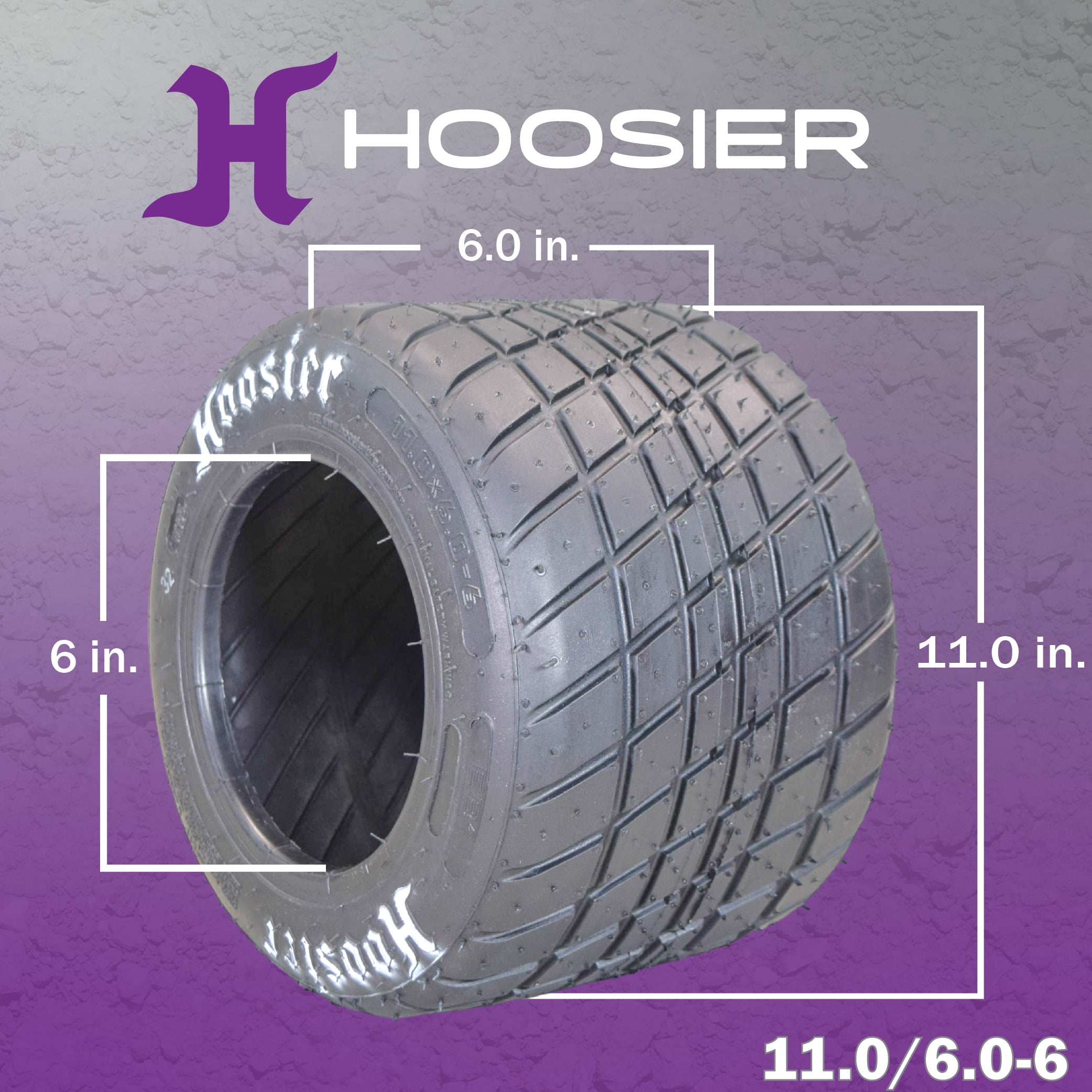 Hoosier 11.0x6.0-6 Treaded Tire (12930EB1) for Electric One