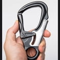 thumbnail image 4 of Advancent Mosquetón de seguridad Accesorio de escalada confiable Resistente Rock Climb Clips Caribeener Herramienta para deportes al Escalada Negro, 4 of 6