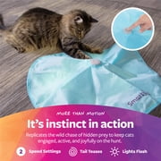 SmartyKat Hot Pursuit Electronic Concealed Motion & Light Cat Toy with Faux Fur Wand