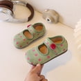 thumbnail image 5 of Xfvqtps Kids Polka Dot Flat Shoes Suede Soft Sole Hook and Loop Strap Mary Jane Style Casual Baby Walking Shoes, 5 of 9