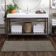 thumbnail image 4 of Mohawk Cotton Bath Mat Soft Absorbent Quick Dry Machine Washable Bathroom Mat, Pewter, 24" x 60", 4 of 7