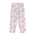 thumbnail image 5 of Naloa Rose Flowers Print Women’s Ultra-Soft Comfy Pajama Lounge Pants with Pockets & Drawstring, 5 of 8