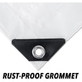 thumbnail image 4 of Finished Size 18x24 Feet 10 Mil White Heavy Duty Poly Tarp, Multipurpose Protective Cover, UV Resistant, Waterproof Poly Tarpaulin with Reinforced Edges Tarpaulin with Reinforced Edges, 4 of 5