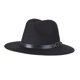 thumbnail image 1 of Sombrero de Jazz para Mujer Jinwen Fedora Negro Suave y Cómodo con Cilindro de Decoración de Cinturón, 1 of 8
