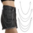 thumbnail image 3 of Cadenas De Vaqueros, Cartera De Metal, Cadena Para Pantalones, Bolsillo Plateado, Cadena Punk, Cadenas De Hip Hop Rock 1 Uds Inevent AP007555-01, 3 of 6