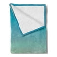 thumbnail image 2 of Wave Soft Flannel Fleece Throw Blanket, Ombre Sky and Reflections on Sea Tides Nautical Nature Landscape Serenity Solitude, Cozy Plush for Indoor and Outdoor Use, 60" x 80", Multicolor, by Ambesonne, 2 of 5