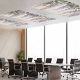 thumbnail image 5 of Fluorescent Light Covers 2 Pack 4x2 ft Purple Flower Green Leaves Ceiling Light Covers Retro Style Light Filters for Classroom, Office & Home, Drop Ceiling Light Covers, 5 of 8