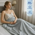 thumbnail image 6 of Cooling Comforter Queen Size for Hot Sleepers, Double-Sided Cool Design Cooling Blankets, Summer Comforter Breathable Soft Ice Silk Cooling for Sweaty People(79" x 90", Grey), 6 of 14