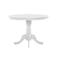 thumbnail image 2 of Miekor Furniture White Finish Round Dining Table 1pc Farmhouse Style Wooden Furniture Casual Dining Kitchen Breakfast Nook 1375, 2 of 5