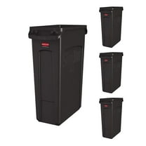 Rectangular Rubbermaid Waste Receptacle, 23 Gallon, Brown