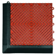 Greatmats Open Grid Interlocking Garage Floor Tiles, Black 25 Pack 1x1 Ft