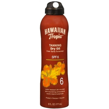 Deep Tanning Dry Oil - Hawaiian Tropic Golden Tanning Dry Oil SPF 6 6 oz (Pack of 3)