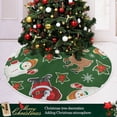 thumbnail image 6 of FMSHPON SantaSnowman Xmas Christmas Tree Skirt Stand Mat for Holiday Party Decoration Indoor Outdoor 36 inches, 6 of 6