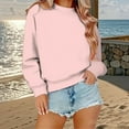 thumbnail image 5 of QASIEATN Fall Hoodless Pullover for Ladies Fashion Two Piece Solid Color Fleece Lined Hoodie Loose and Thick Winter Baseball Jacket with Small High Collar, 5 of 6