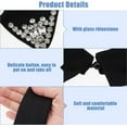 thumbnail image 4 of 6Pcs 6 Styles Polyester & Glass Rhinestone Fake Shirt Collar Detachable Neckline Trim Garment Accessories Mixed Color 405~438x63~67x4~7mm 1pc/style, 4 of 6