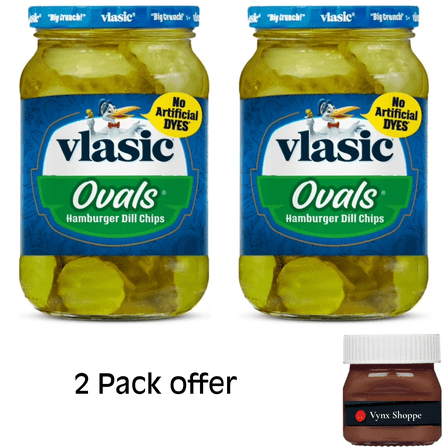 Vlasic Ovals Hamburger Dill Pickle Chips, Keto Friendly, 16 fl. oz.
