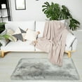 thumbnail image 6 of PiccoCasa Faux Fur Area Rug Fluffy Carpet for Bedroom, Light Gray, 2x3 Feet, 6 of 8