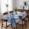 thumbnail image 6 of Blue White Daisy Table Cloth Waterproof Tablecloths, Luxury Farmhouse Botanical Flower Tablecloth Dining Table Cover for Kitchen Party Tabletop Outdoor, Rectangle Tablecloth 60x102 Inch, 6 of 9