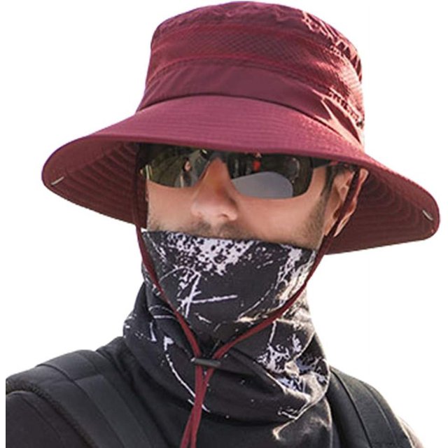 Sombrero para el sol, gorra de safari con protección solar UPF 50+, sombrero de ala ancha para senderismo, camping, jardinería, pesca